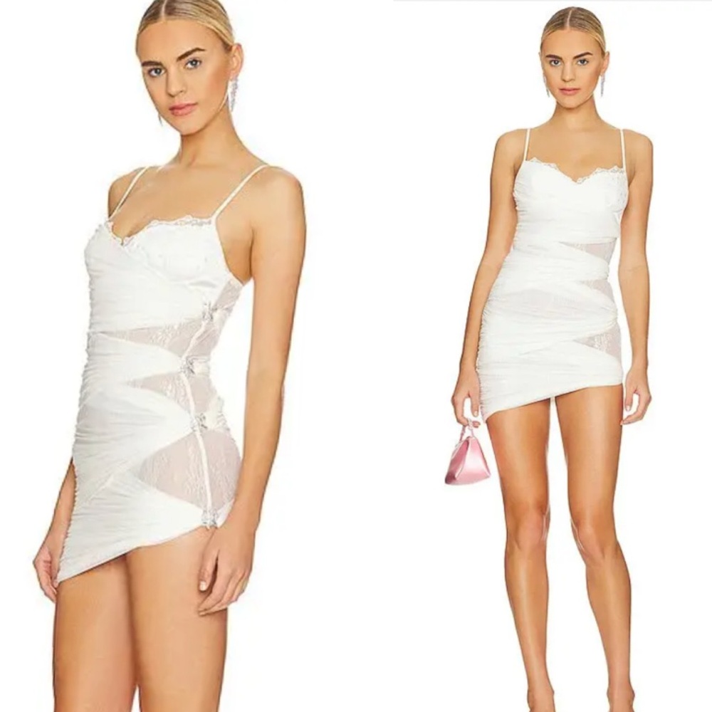 Nana Jacqueline $540 Arielle Mini Dress in white